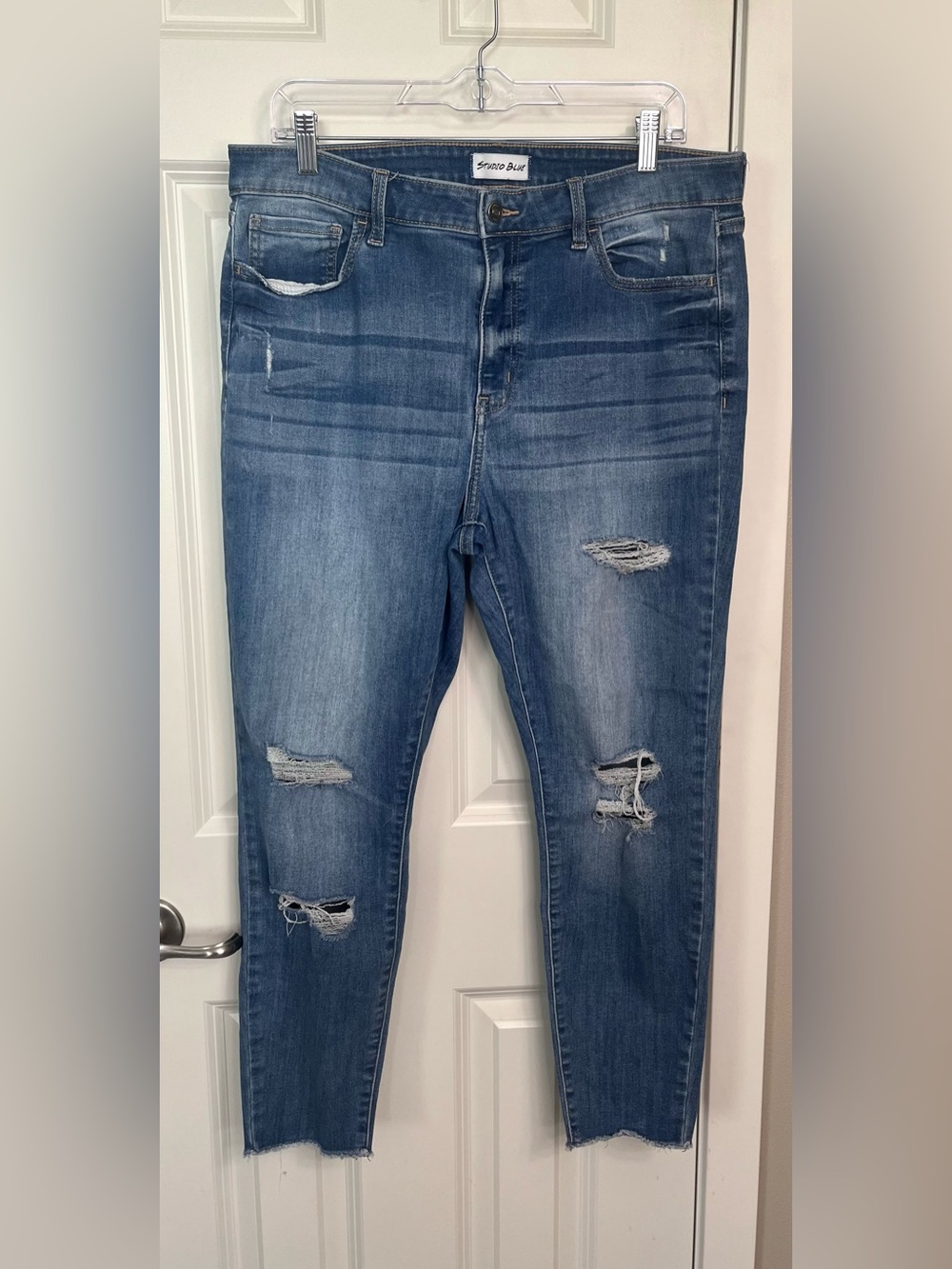 Studio Blue Distressed Skinny Jeans